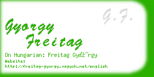 gyorgy freitag business card